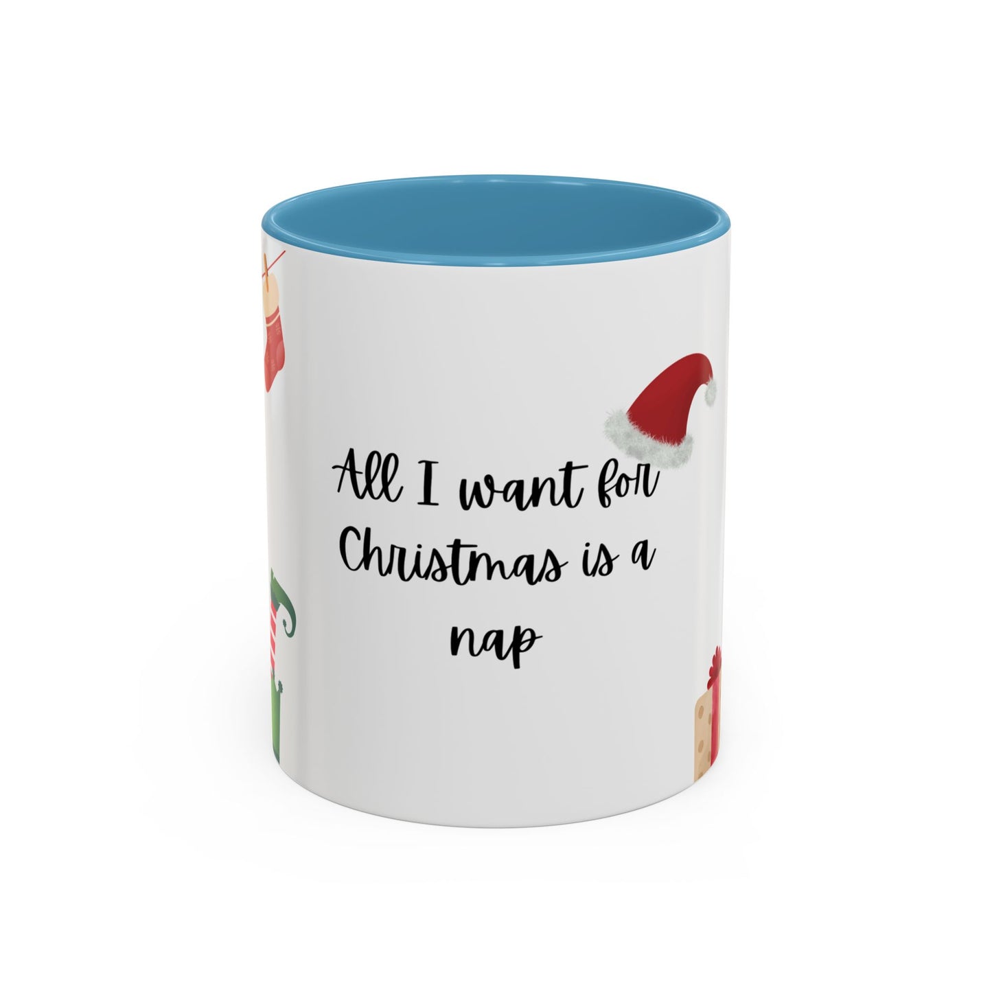 Christmas Nap Accent Coffee Mug - 11oz Holiday Gift for Coffee Lovers